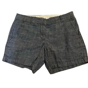 J.Crew Chambray 100% Cotton Blue Shorts Size 2
